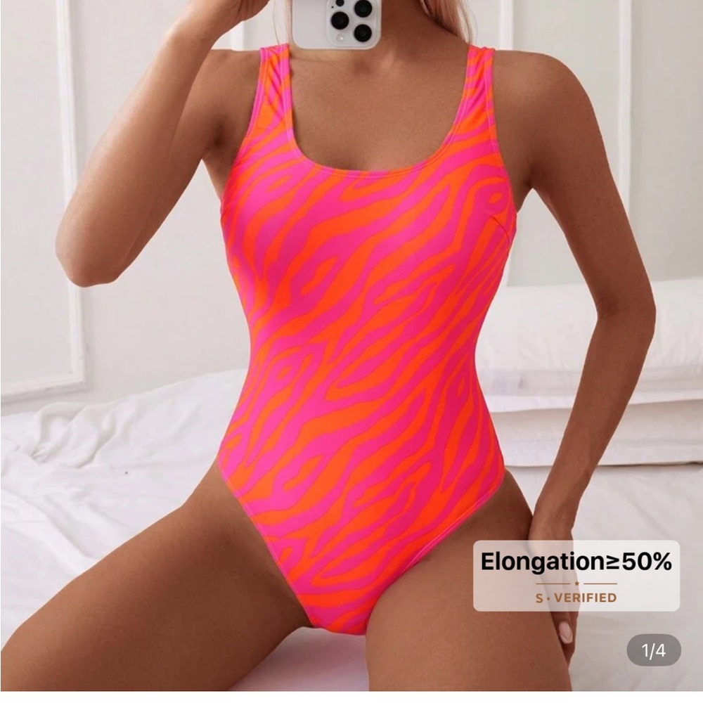 Vibrant Pink Zebra Print Women's Swimsuit